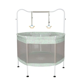 Кръгъл мини батут с обезопасителна мрежа, баскетболен кош | SONNE1329 - 1