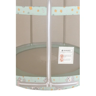 Кръгъл мини батут с обезопасителна мрежа, баскетболен кош | SONNE1329 - 6