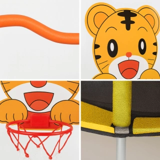 Мини трамплин 140 см с мрежа, топки и кош за деца | SONNE1330 - 4