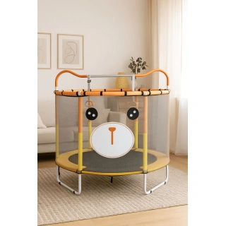 Мини трамплин 140 см с мрежа, топки и кош за деца | SONNE1330 - 5