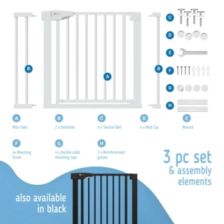 Предпазна преграда за стълби с удължение 7см. + 14см. в сет | SONNE1332 - 5