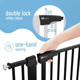 Черна преграда за стълби с удължение 7см. + 14см. в сет | SONNE1333 - 7