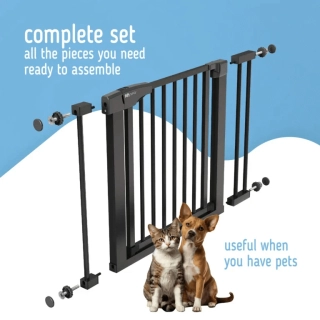 Черна преграда за стълби с удължение 7см. + 14см. в сет | SONNE1333 - 9