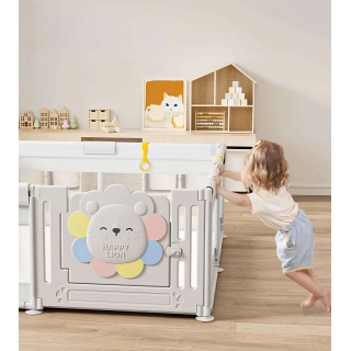 Бебешка ограда Animal World – Grey с магнитна дъска и кош | SONNE1357 - 8