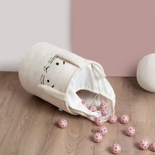 Kош за съхранение на играчки xl с връзка, кремаво зайчe | SONNE1365 - 5