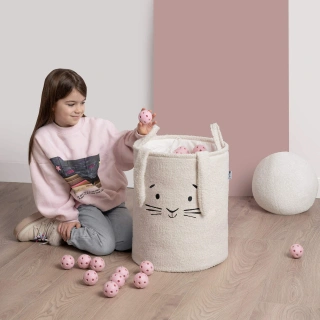 Kош за съхранение на играчки xl с връзка, кремаво зайчe | SONNE1365 - 7