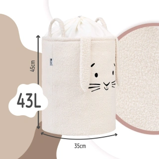 Kош за съхранение на играчки xl с връзка, кремаво зайчe | SONNE1365 - 10