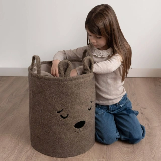 Кош за съхранение на играчки xl с връзка, кафяво мече | SONNE1367 - 8