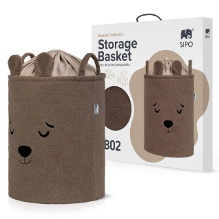 Кош за съхранение на играчки xl с връзка, кафяво мече | SONNE1367 - 9