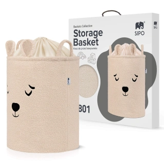 Кош за съхранение на играчки xl с връзка, бежово мече | SONNE1368 - 12