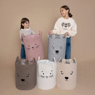 Кош за съхранение на играчки xl с връзка, бежово мече | SONNE1368 - 5