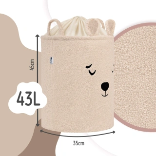 Кош за съхранение на играчки xl с връзка, бежово мече | SONNE1368 - 9