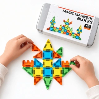 Magic Magnetic Blocks – Творчески комплект, 60 части | SONNE1376 - 4