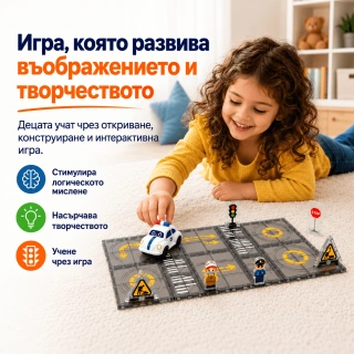 Магнитен конструктор със знаци и количка, 17 части | SONNE1382 - 8