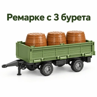 Радиоуправляем трактор с ремарке за дървени трупи и палетна вилица, 7 канала, 2.4 GHz | SONNE1395 - 6