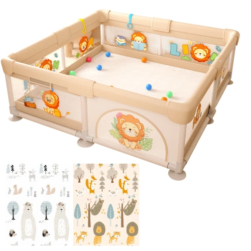 Детска мека ограда LEO FUN L – 150x200 см с цветен дизайн  | SONNE1318
