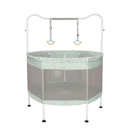 Кръгъл мини батут с обезопасителна мрежа, баскетболен кош | SONNE1329