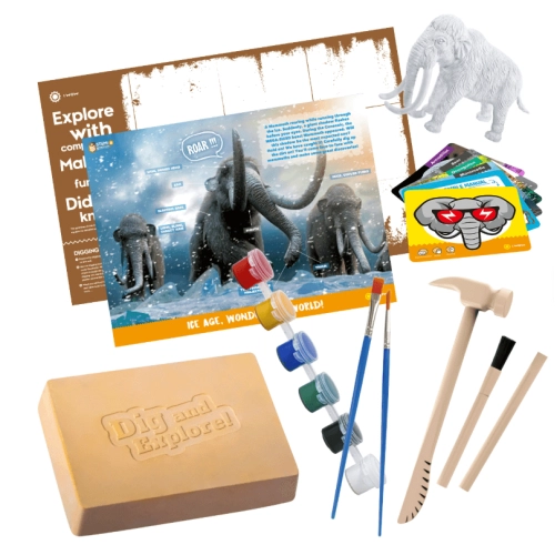 Mammoth – 2 в 1 образователен комплект за оцветяване  | SONNE1334