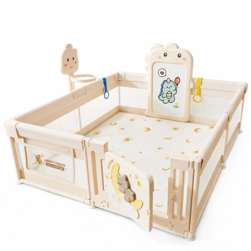 Детска ограда Forest Animals – Cream магнитна дъска и кош | SONNE1358