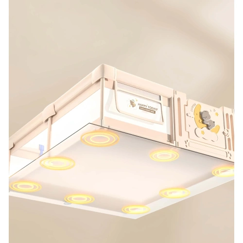 Детска ограда Forest Animals – Cream магнитна дъска и кош