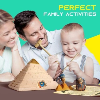 Детски археологически комплект Jumbo Pyramid Dig Kit – разкопай пирамида и открий 12 египетски съкровища | SONNE1427 - 3