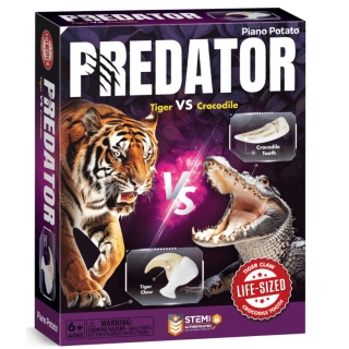 Комплект за разкопки на фосили на хищници – 2 фосила на тигър и крокодил в реален размер | SONNE1433 - 2