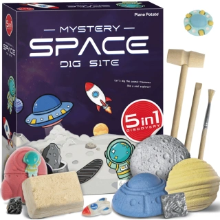 Детски STEM комплект за разкопки Mystery Space Dig Site 5 в 1 – космически съкровища | SONNE1442 - 1