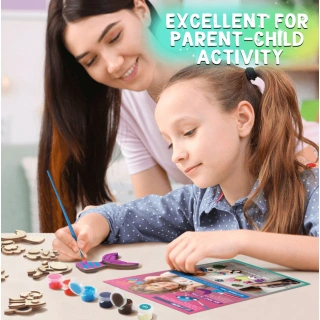 Направи си сам дървени магнити, комплект от 40 магически магнитни бои, комплект за рисуване с дървени изкуства | SONNE1446 - 6