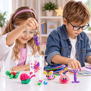 Детски STEM комплект Crystal Animals Terrarium Kit – отгледай 12 кристални животни | SONNE1451 - 4