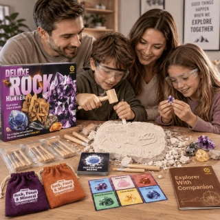 Детски геоложки комплект Deluxe Rock Hunter – разкопки, истински скали и минерали | SONNE1465 - 3