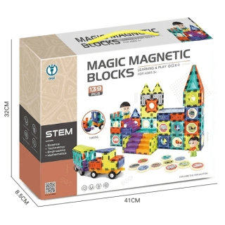 Голям магнитен конструктор Limp с 139 части и две платформи | Sonne278 - 3