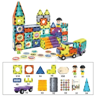 Голям магнитен конструктор Limp с 139 части и две платформи | Sonne278 - 4