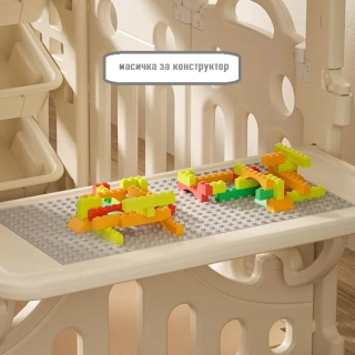 Бебешка къща за игра с тента и органайзер за играчки | Sonne721 - 3