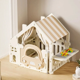 Бебешка къща за игра с тента и органайзер за играчки | Sonne721 - 4