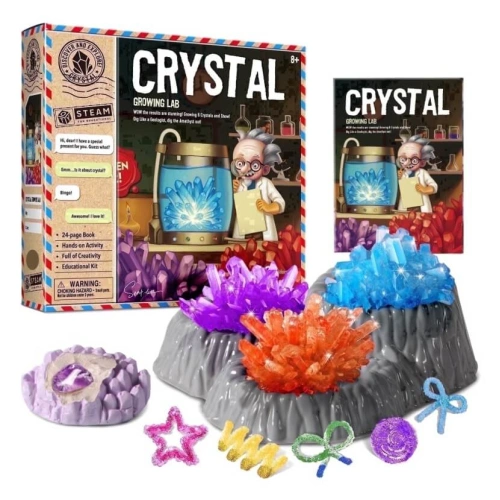 Детски STEM комплект Crystal Growing Lab 3 в 1 – отглеждане на кристали, разкопки и създаване на бижута | SONNE1440