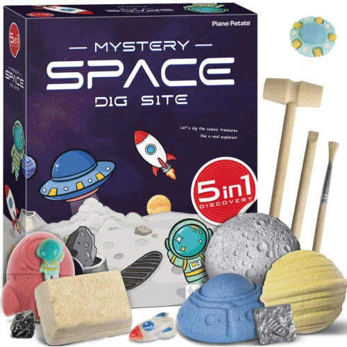 Детски STEM комплект за разкопки Mystery Space Dig Site 5 в 1 – космически съкровища | SONNE1442