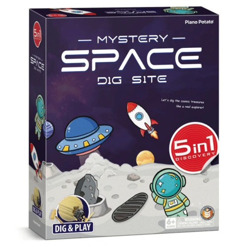 Детски STEM комплект за разкопки Mystery Space Dig Site 5 в 1 – космически съкровища