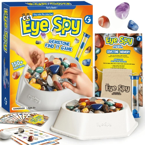 Детска образователна игра Eye Spy – открий и опознай света на минералите, 150+ истински камъка | SONNE1447