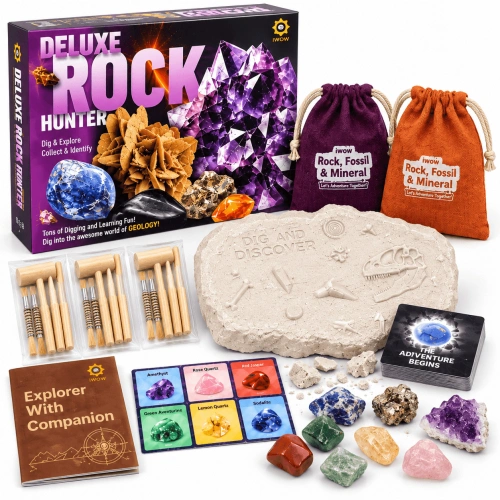 Детски геоложки комплект Deluxe Rock Hunter – разкопки, истински скали и минерали | SONNE1465