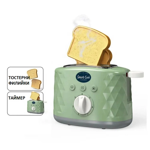 Забавна детска играчка тостер в цвят мента с пара | Sonne287 - 3