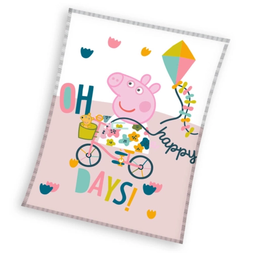 Детско одеяло Peppa Pig Oh happy days 130x170cm | PP211123-KOC-T