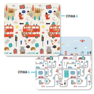 Бебешко меко килимче Великобритания / Град 180*200*1.5 | Sonne342 - 1