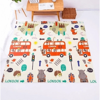 Бебешко меко килимче Великобритания / Град 180*200*1.5 | Sonne342 - 4