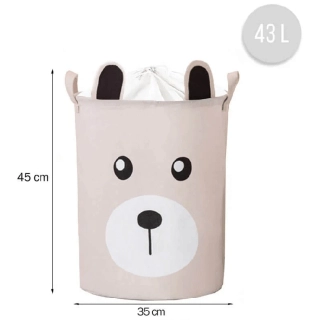 Кош за съхранение на играчки, сгъваем, 43 L, Плюшено мече | BT036 - 4