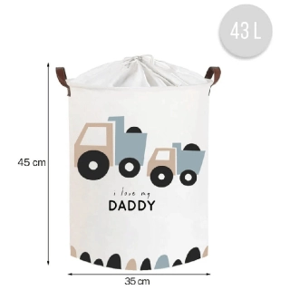 Кошница за съхранение на играчки, шнур, 43 L, камиони | SBT41 - 4