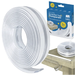 Прозрачна лента за защита на ръбовете на мебелите, 3 м | SBS-T10 - 1