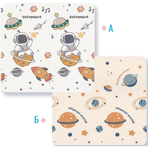 Бебешко меко килимче Astronaut / Planets 180*200*2 размер XL | Sonne392