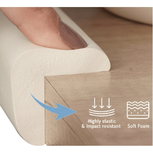 Предпазители за ръбове и ъгли на мебели – 4 бр., кремави | SBS-T11-F3E - 3