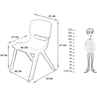 Цветно детско столче Фантазия син цвят | Sonne 404 - 2