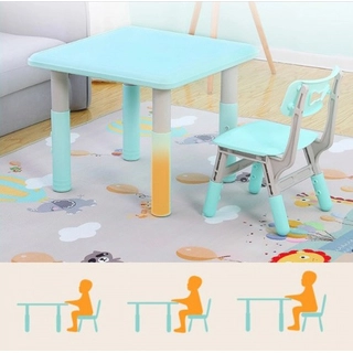 Детски комплект регулируема маса и  1 стол Sonne синя | Sonne18-1 - 2